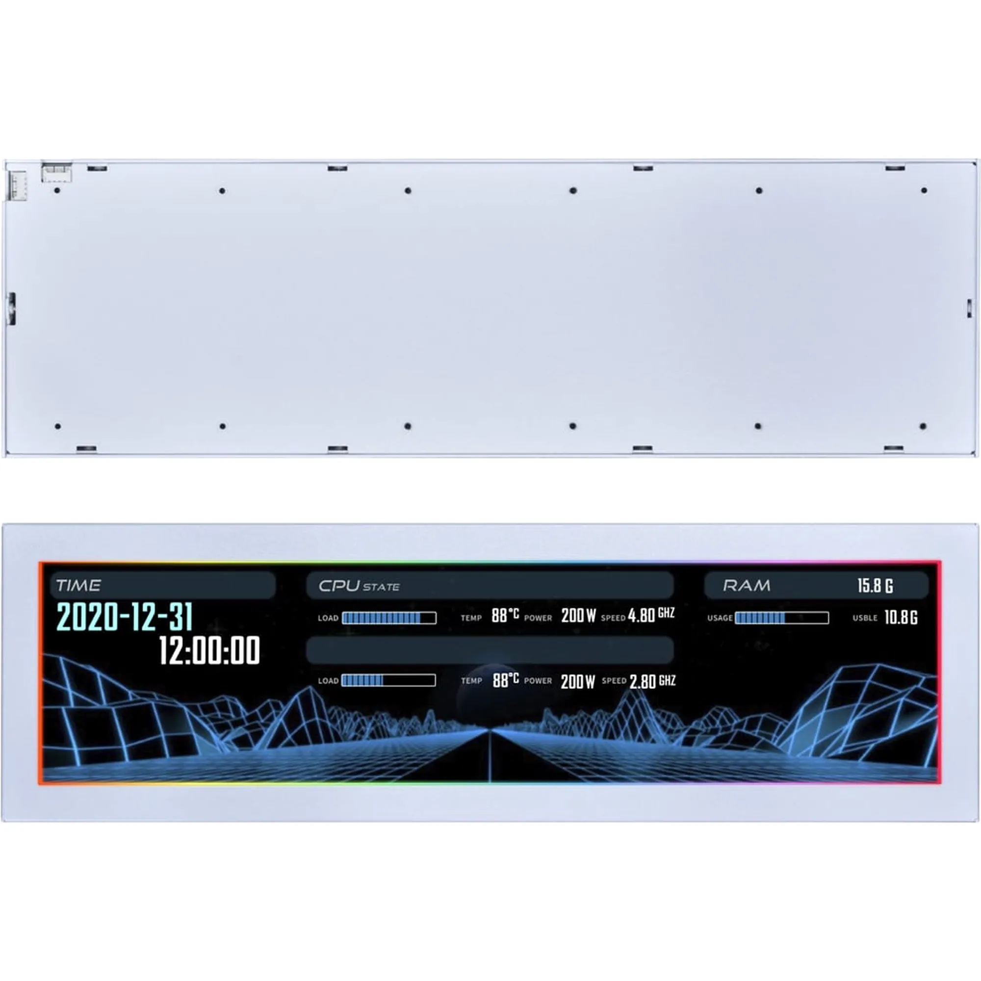 Купити Дисплей Lian Li 8.8" Universal Screen Mount White (G89.SM088W.00) - фото 4