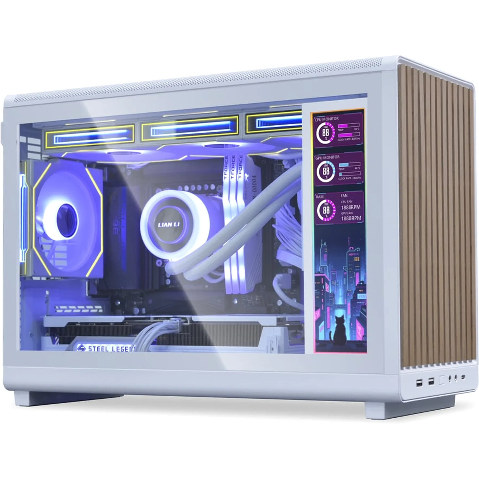 Купити Дисплей Lian Li 8.8" Universal Screen Mount White (G89.SM088W.00) - фото 6