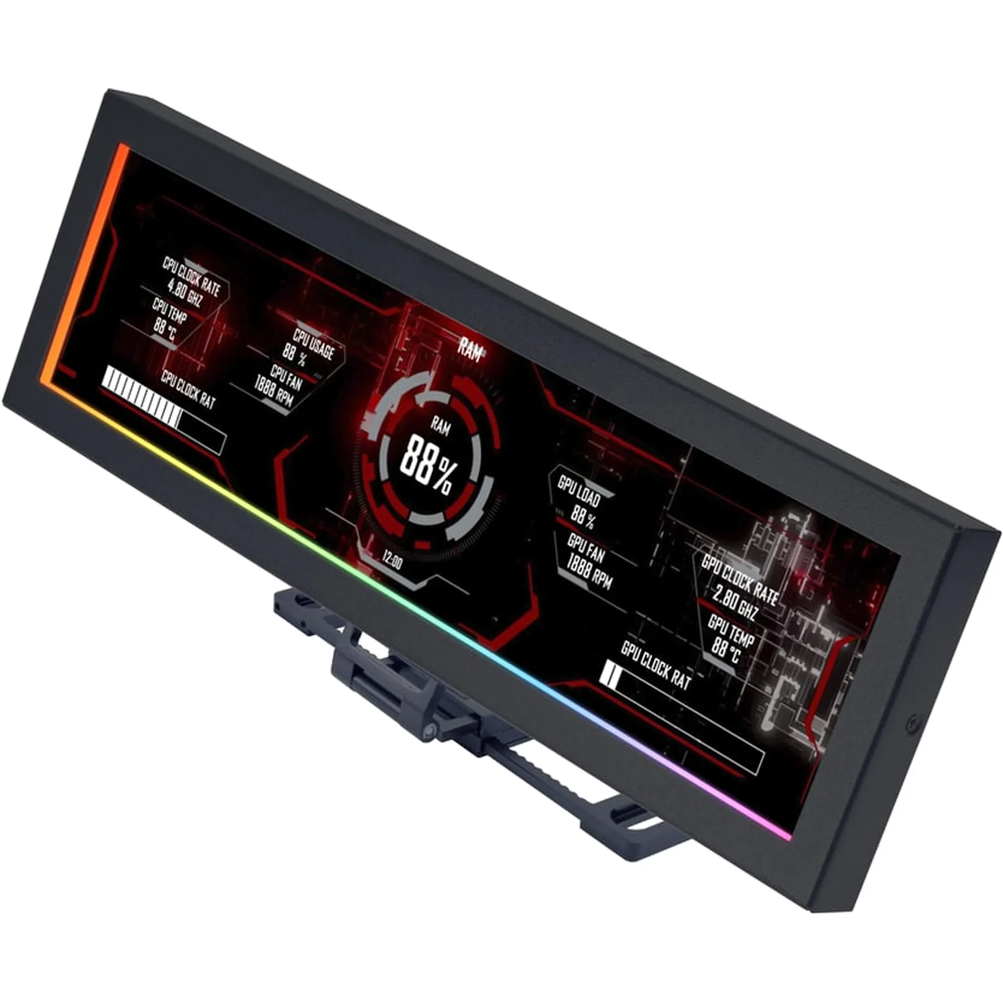 Купити Дисплей Lian Li 8.8" Universal Screen Mount Black (G89.SM088X.00) - фото 1