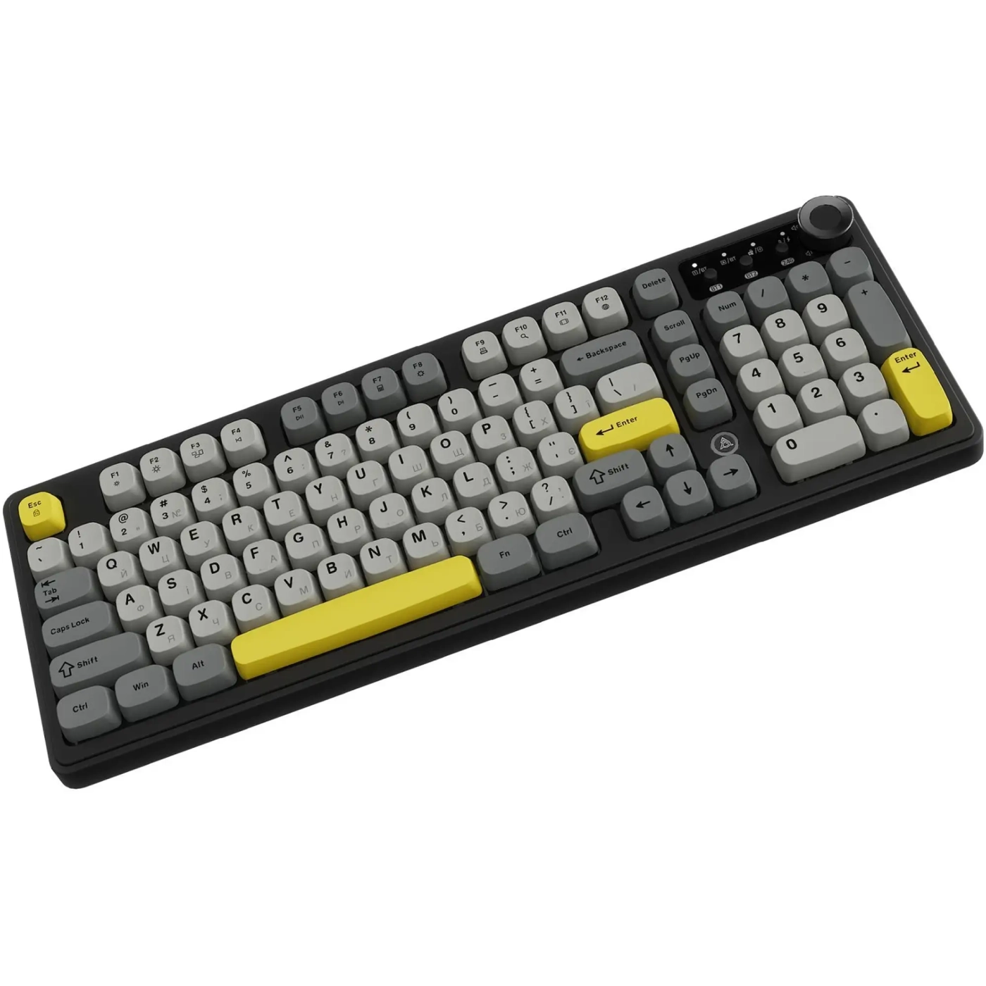 Купити Клавіатура Ajazz AF98 PLUS Black Gray Yellow (AF98-PLUS-BGY) - фото 4
