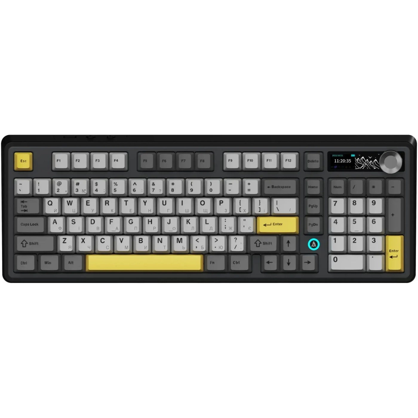 Купить Клавиатура Ajazz AK980 V2 Gift Switch V2 Black Grey Yellow (AK980-V2-G-BGY) - фото 2