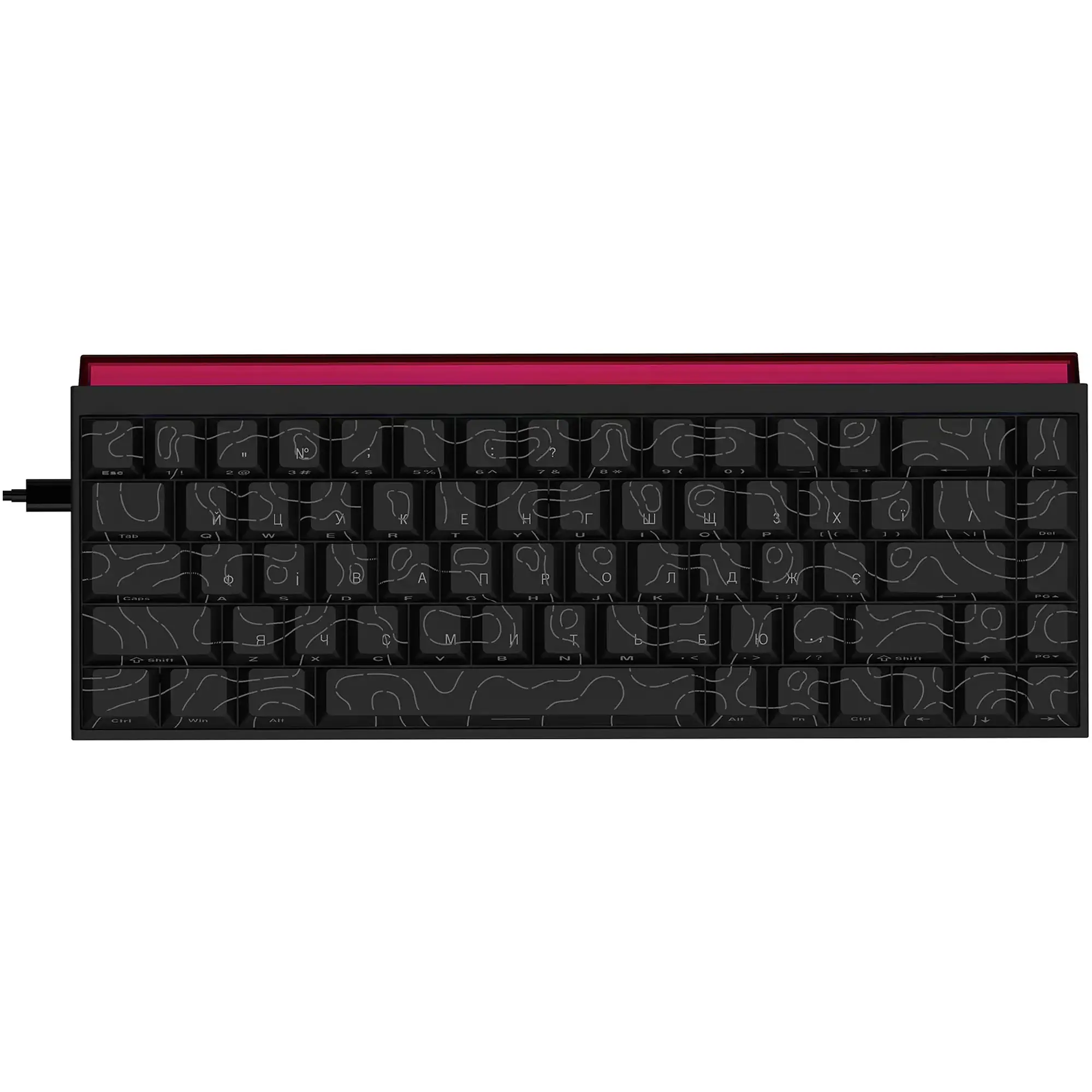 Купить Клавиатура Ajazz NK68 Red switches Side Contour Black (NK68-R-S-B) - фото 1