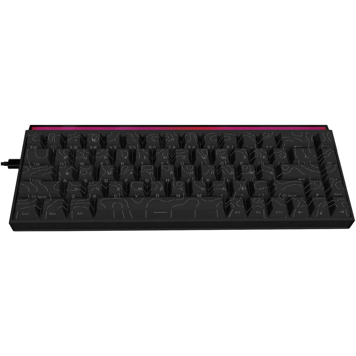 Купить Клавиатура Ajazz NK68 Red switches Side Contour Black (NK68-R-S-B) - фото 2