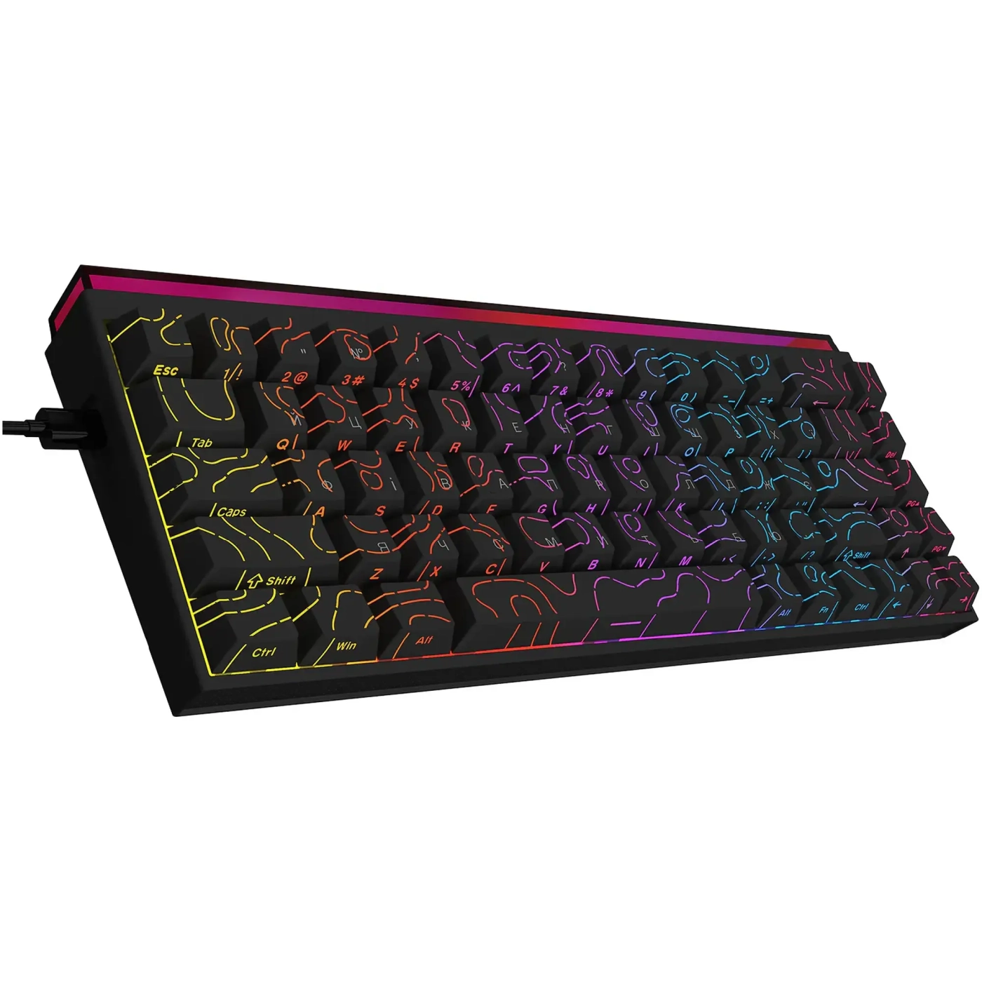 Купить Клавиатура Ajazz NK68 Red switches Side Contour Black (NK68-R-S-B) - фото 4