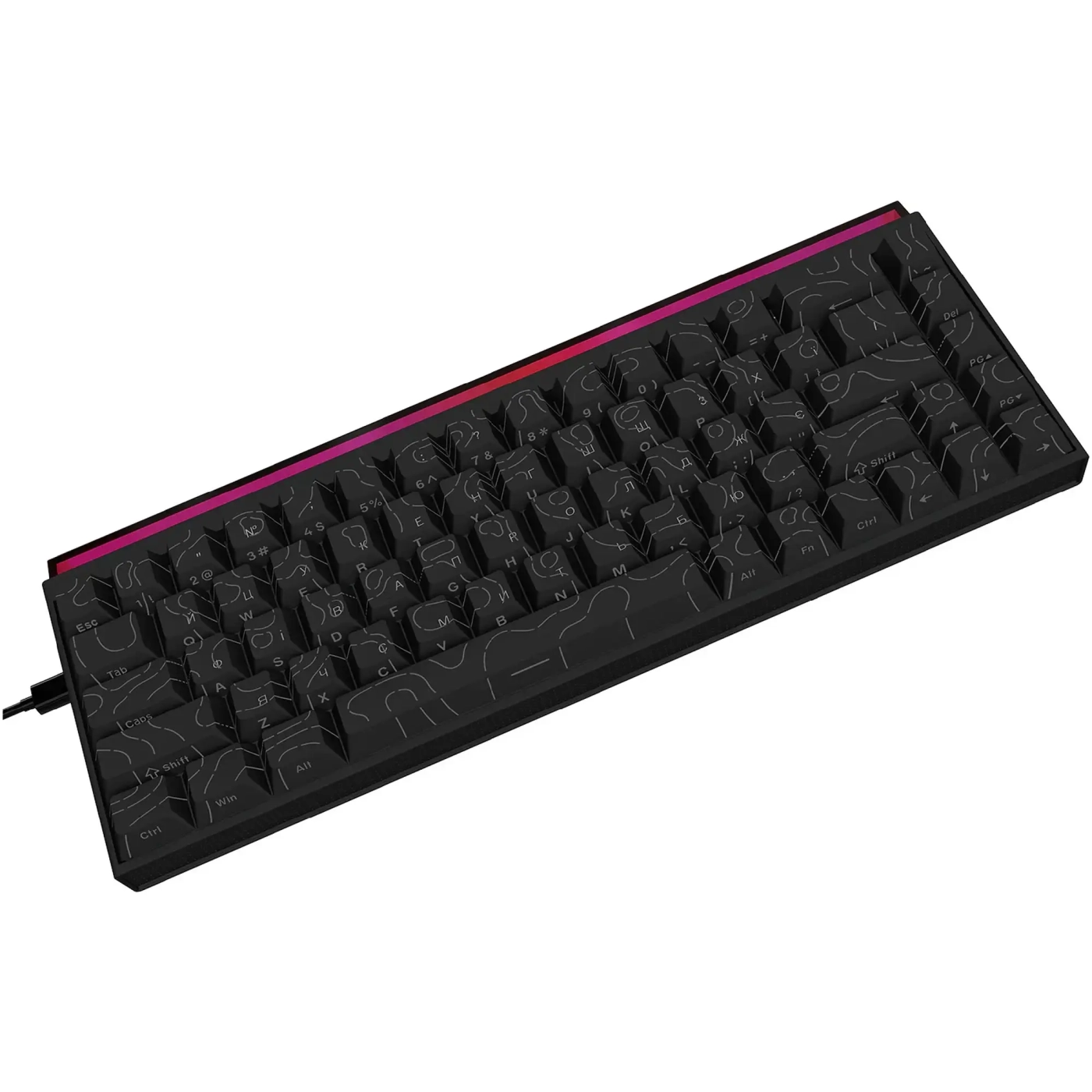 Купить Клавиатура Ajazz NK68 Red switches Side Contour Black (NK68-R-S-B) - фото 5