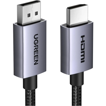 Купити Кабель UGREEN DP125 DisplayPort to HDMI 2.0 4K@30Hz 2m Black (35842) - фото 1