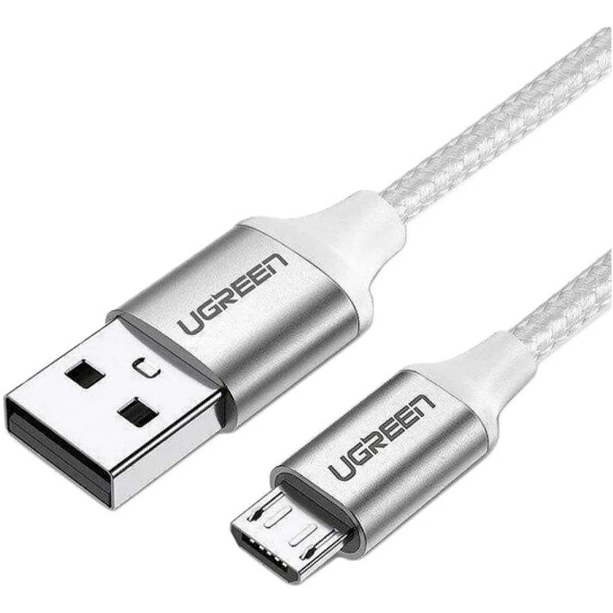 Купить Кабель UGREEN US290 USB 2.0 - MicroUSB 1m White (60151) - фото 2