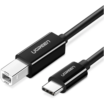Купить Кабель UGREEN US241 USB-C 2.0 to USB-B 2.0 Print Cable 2m Black (50446) - фото 1