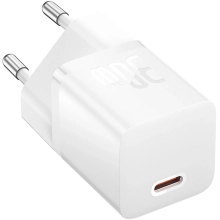 Купить Зарядное устройство Baseus GaN5 Mini 1C 30W Moon White + кабель USB-C 100W 1m Moon White (P10110902213-00) - фото 2