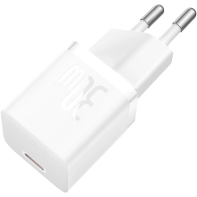 Купить Зарядное устройство Baseus GaN5 Mini 1C 30W Moon White + кабель USB-C 100W 1m Moon White (P10110902213-00) - фото 5