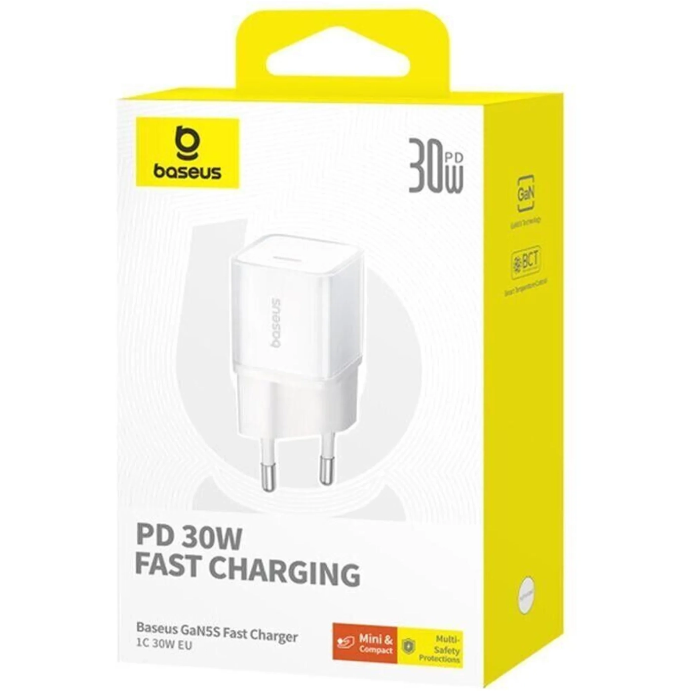 Купить Зарядное устройство Baseus GaN5S 1C 30W Moon White (P10162504213-00) - фото 6