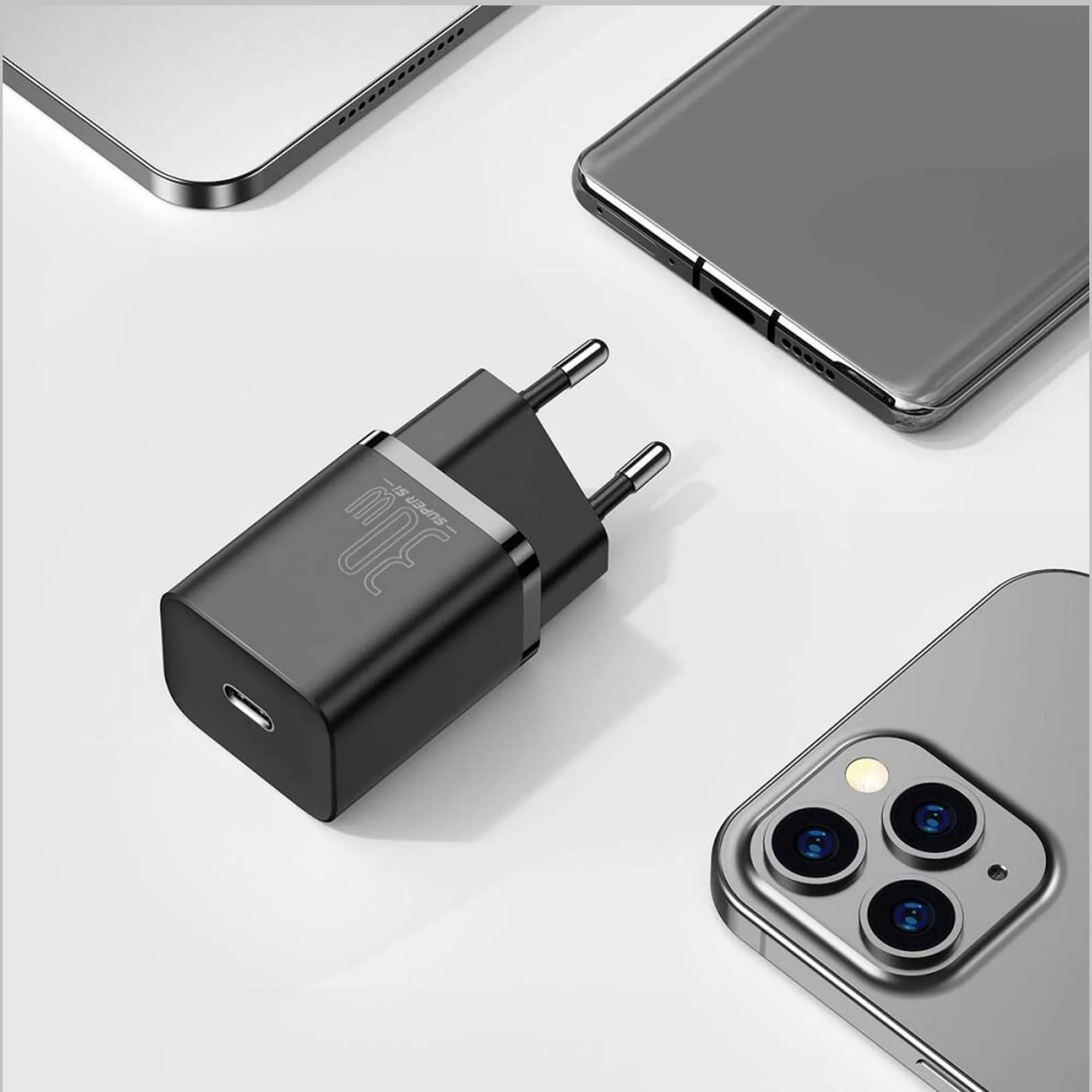 Купити Зарядний пристрій Baseus Super Si QC 1C 30W Black (CCSUP-J01) - фото 7