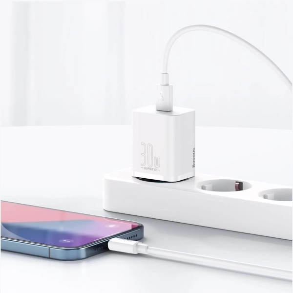 Купити Зарядний пристрій Baseus Super Si QC 1C 30W White (CCSUP-J02) - фото 7