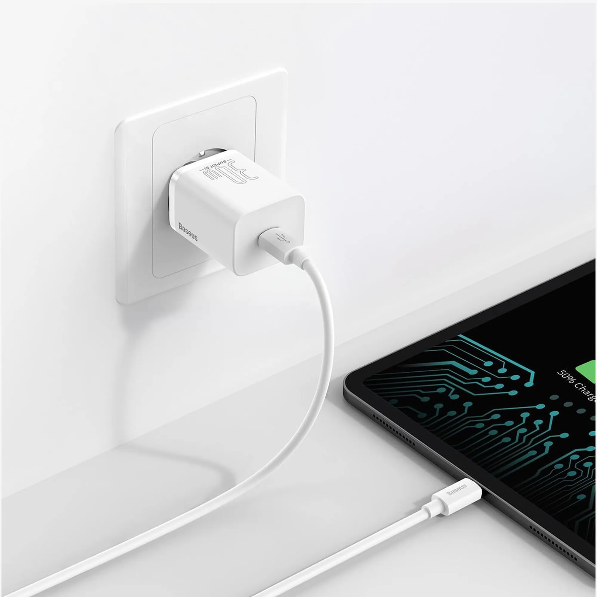 Купити Зарядний пристрій Baseus Super Si QC 1C 30W White (CCSUP-J02) - фото 9