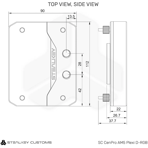 Купити Водоблок Stealkey CenPro AM5 Acryl D-ARGB (22001) - фото 7
