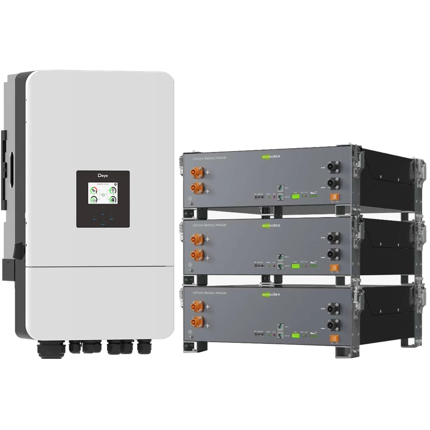 Купить Система хранения энергии DEYE SV-3DE10K1-LEC15K1-1 10kW 15.4kWh 3BAT LiFePO4 ≥6000 циклов (SV-3DE10K1-LEC15K1-1) - фото 2