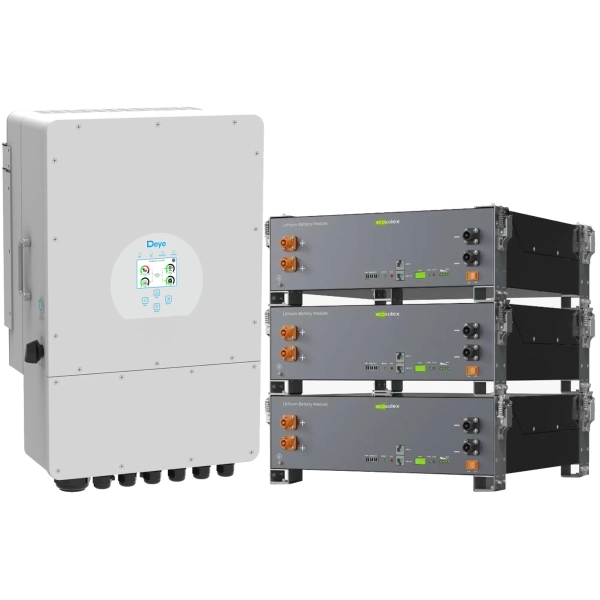 Купить Система хранения энергии DEYE SV-1DE12K1-LEC15K1-1 12kW 15.4kWh 3BAT LiFePO4 ≥6000 циклов (SV-1DE12K1-LEC15K1-1) - фото 2