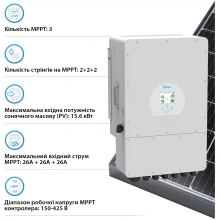 Купить Система хранения энергии DEYE SV-1DE12K1-LEC15K1-1 12kW 15.4kWh 3BAT LiFePO4 ≥6000 циклов (SV-1DE12K1-LEC15K1-1) - фото 4