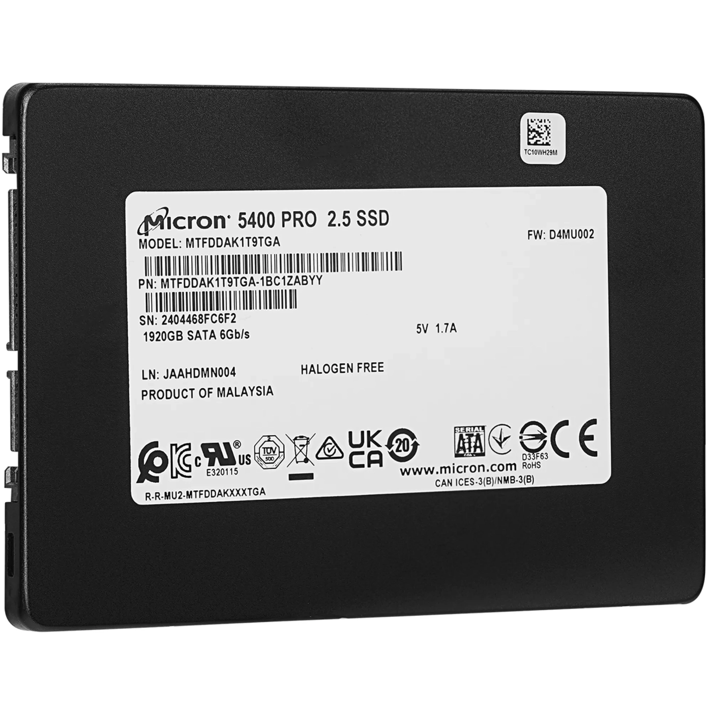Купити SSD диск Micron 5400 PRO 1.92TB 2.5" SATA (MTFDDAK1T9TGA-1BC1ZABYY) - фото 2