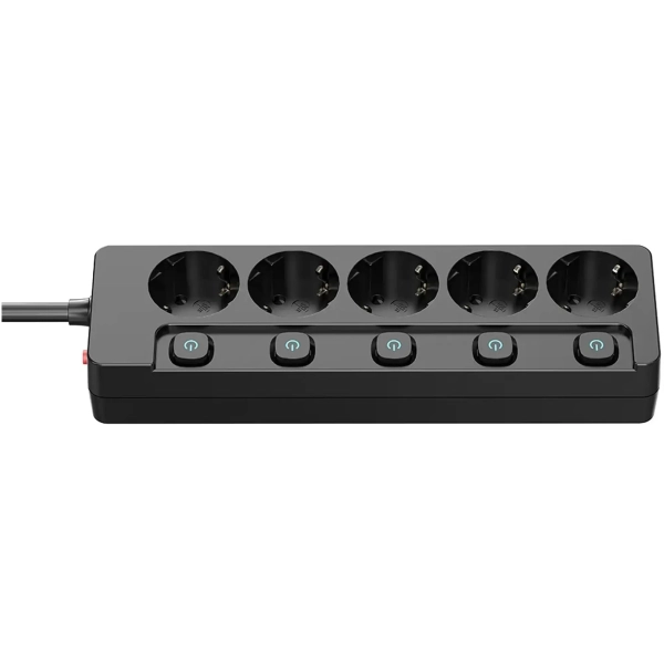 Купити Мережевий фільтр ColorWay 5 розеток 2м Black (CW-PSEA52SBK) - фото 4