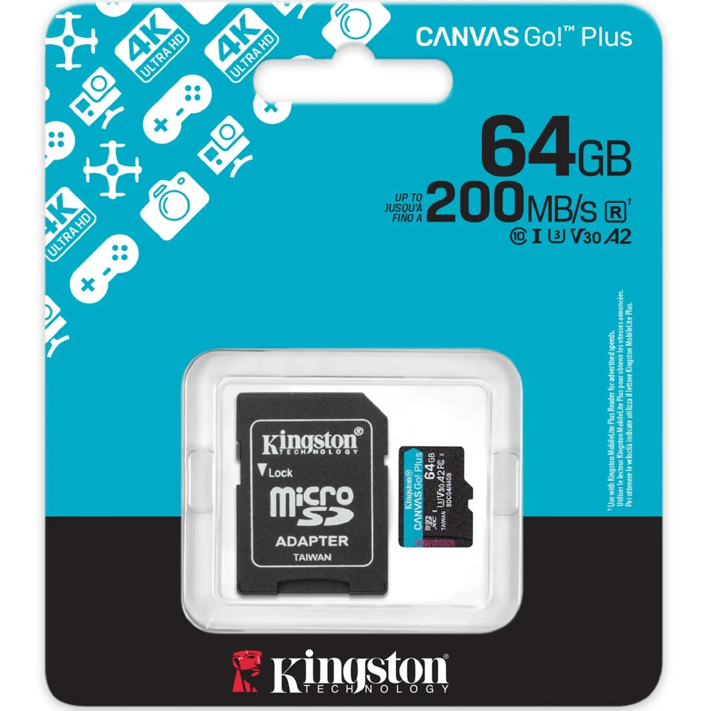 Купити Карта пам’яті Kingston 64GB microSDXC Canvas Go Plus Gen4 (SDCG4/64GB) - фото 3