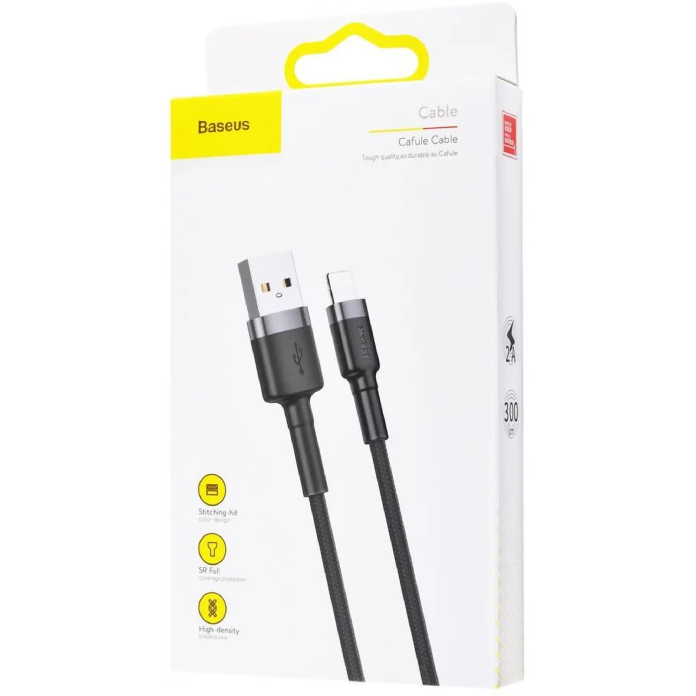 Купить Кабель Baseus Cafule Lightning Cable 2A 3m Gray/Black (CALKLF-RG1) - фото 3