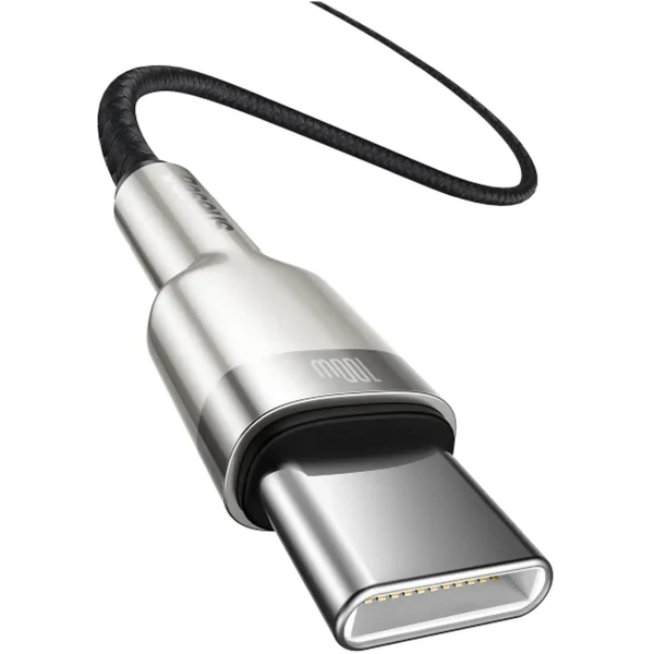 Купить Кабель Baseus Cafule Metal Type-C to Type-C 100W 1m Black (CATJK-C01) - фото 3