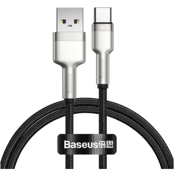 Купить Кабель Baseus Cafule Metal USB - USB-C 66W 1m Black (CAKF000101) - фото 1