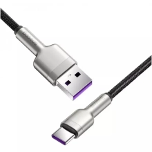 Купить Кабель Baseus Cafule Metal USB - USB-C 66W 1m Black (CAKF000101) - фото 3