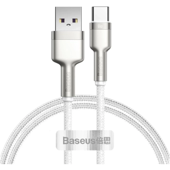 Купить Кабель Baseus Cafule Metal USB - USB-C 66W 1m White (CAKF000102) - фото 1