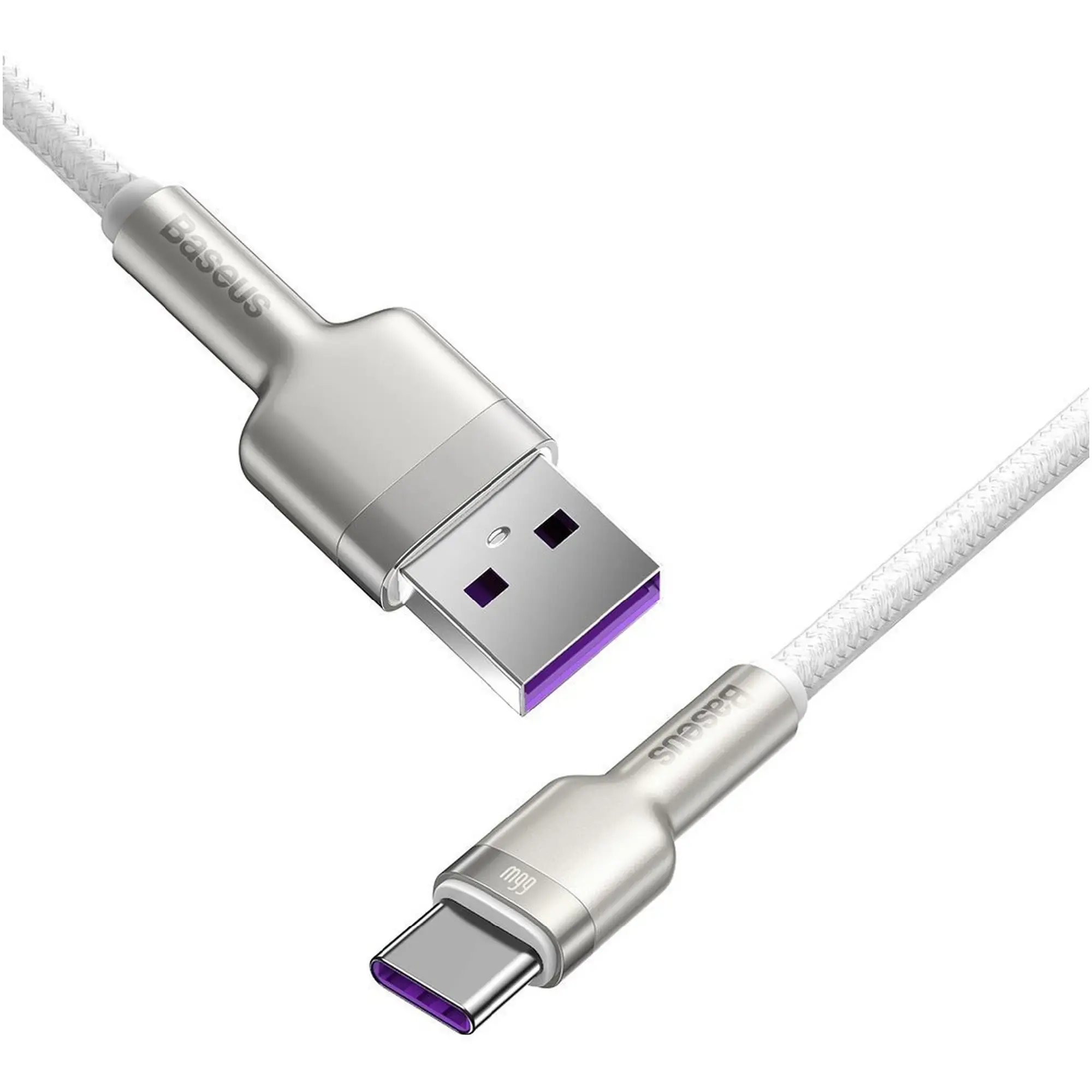 Купить Кабель Baseus Cafule Metal USB - USB-C 66W 1m White (CAKF000102) - фото 2
