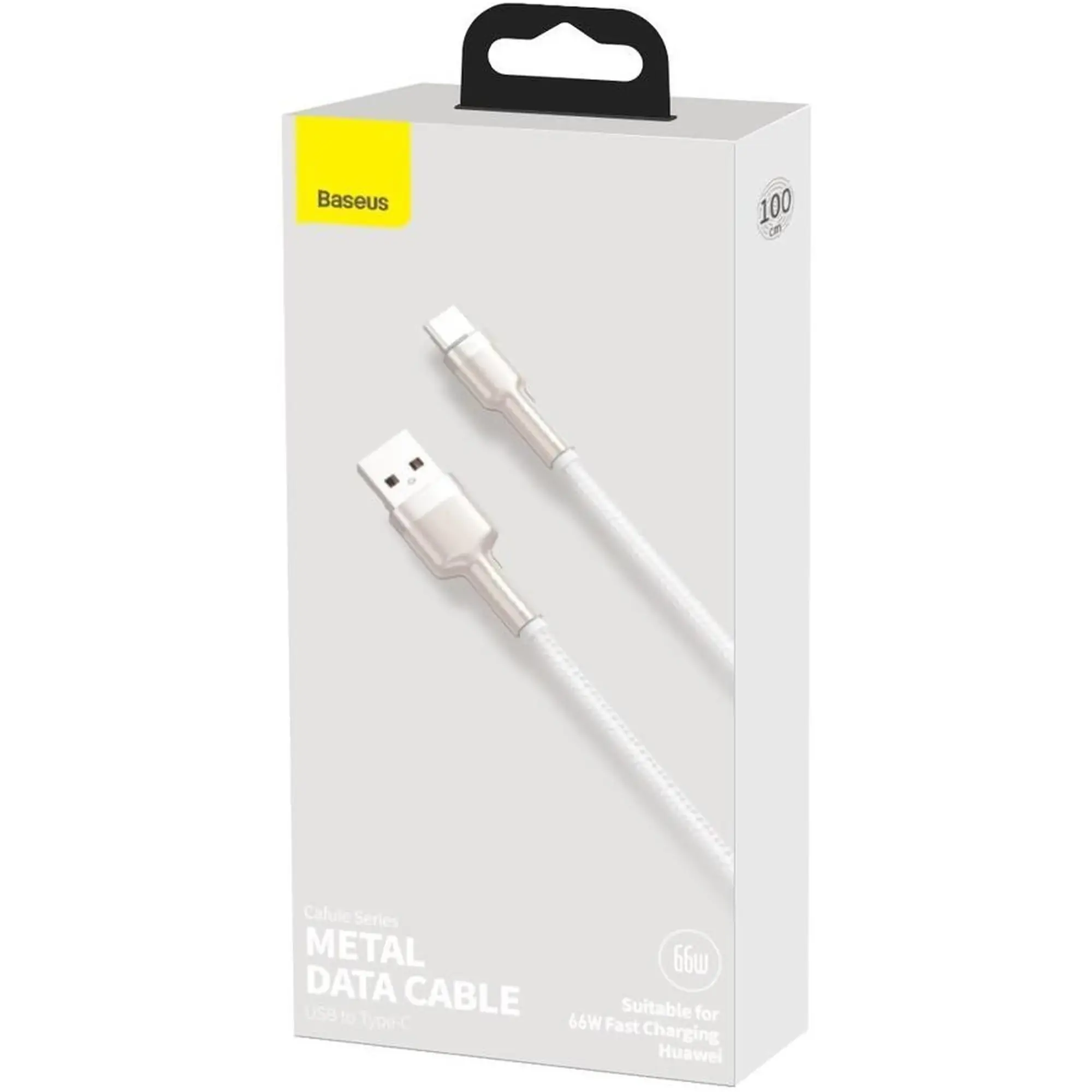 Купить Кабель Baseus Cafule Metal USB - USB-C 66W 1m White (CAKF000102) - фото 5