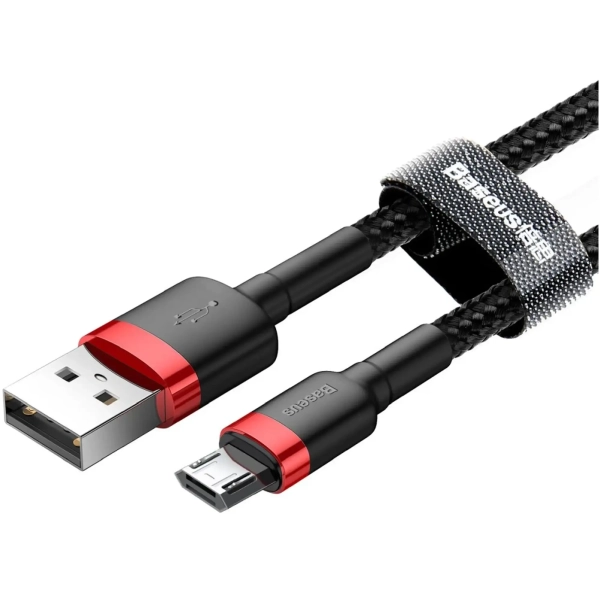 Купить Кабель Baseus Cafule USB - MicroUSB 3m Red-Black (CAMKLF-H91) - фото 3