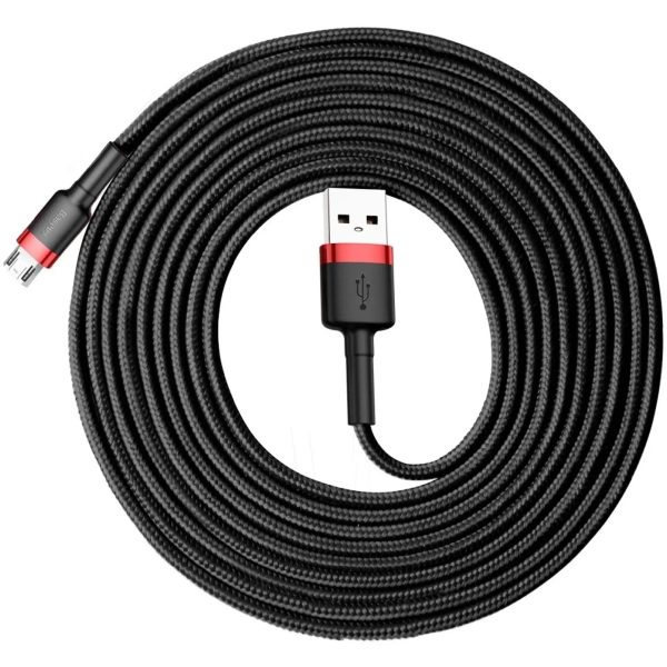 Купить Кабель Baseus Cafule USB - MicroUSB 3m Red-Black (CAMKLF-H91) - фото 5