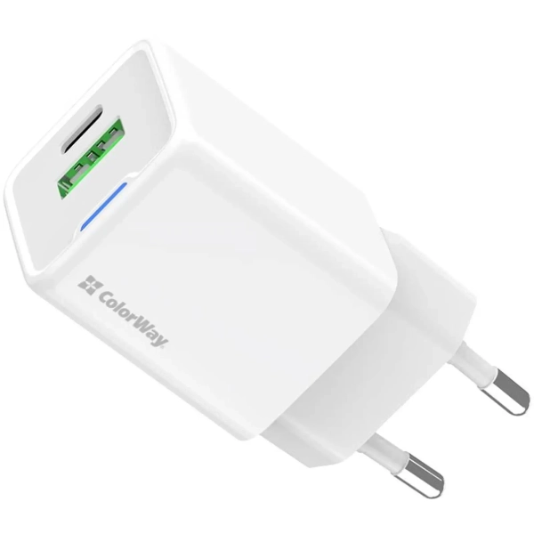 Купити Мережевий зарядний пристрій ColorWay GaN Mini 20W PD Port PPS USB White (CW-CHS062PD-WT) - фото 5