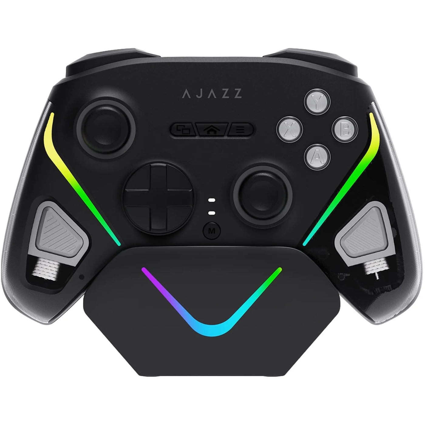 Купити Геймпад Ajazz GP100S 2.4G/BT/USB Switch/PC/iOS/Android RGB Black (GP100S-B) - фото 1