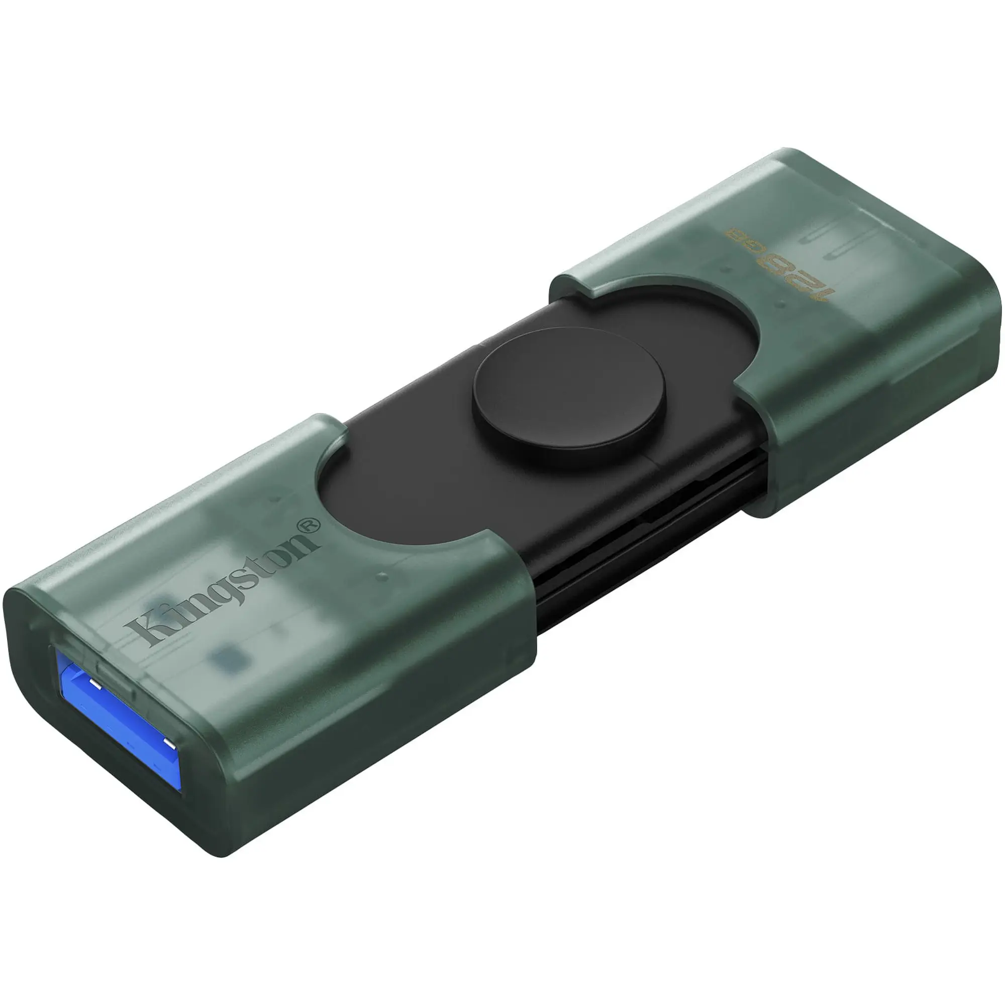 Купить Флеш накопитель 128GB USB Kingston DataTraveler Duo G2 Black/Green (DTDEG2/128GB) - фото 3