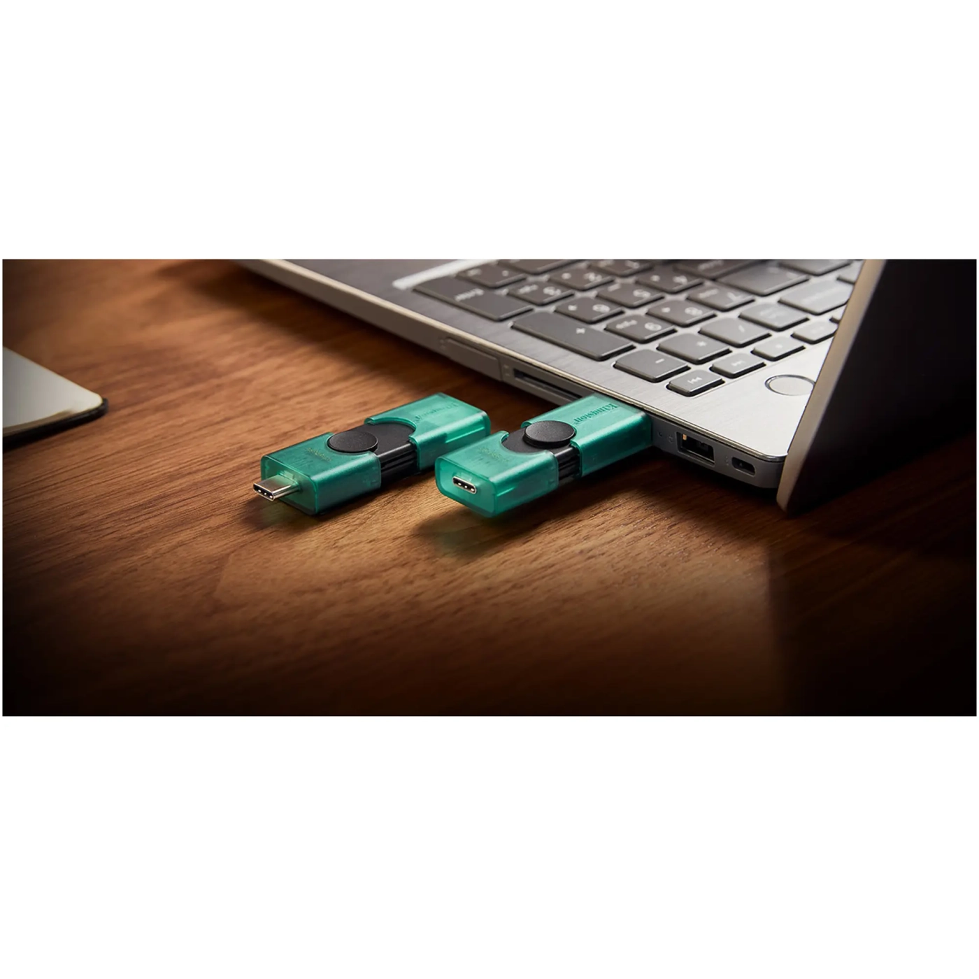 Купить Флеш накопитель 128GB USB Kingston DataTraveler Duo G2 Black/Green (DTDEG2/128GB) - фото 6