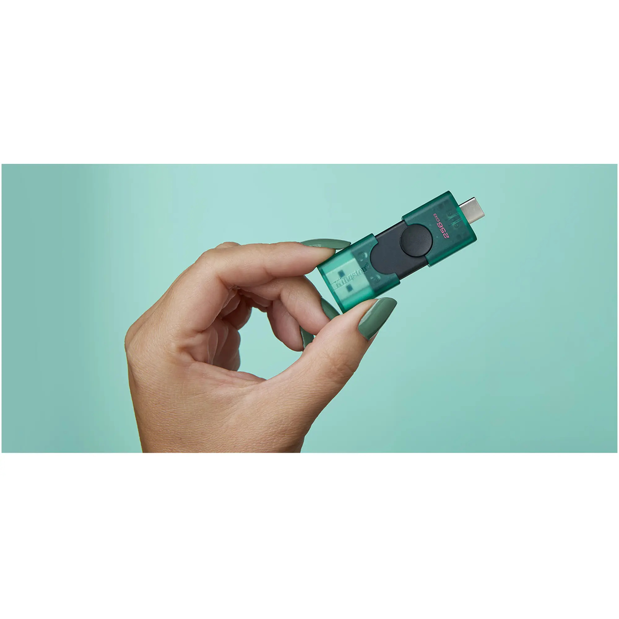 Купить Флеш накопитель 128GB USB Kingston DataTraveler Duo G2 Black/Green (DTDEG2/128GB) - фото 7