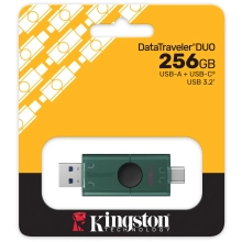 Купить Флеш накопитель 256GB USB Kingston DataTraveler Duo G2 Black/Green (DTDEG2/256GB) - фото 7