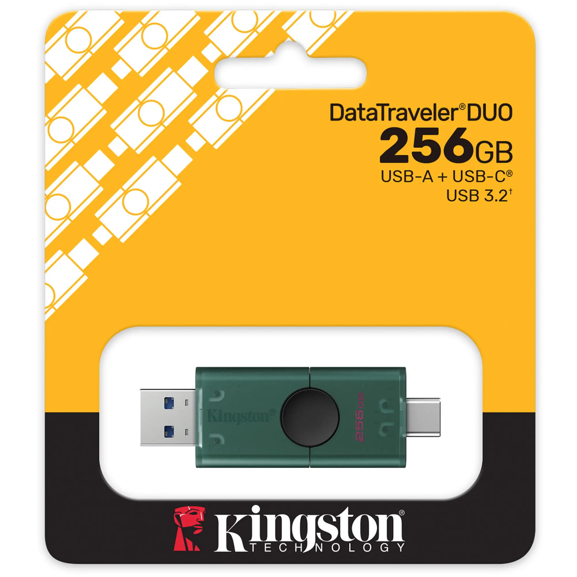 Купить Флеш накопитель 256GB USB Kingston DataTraveler Duo G2 Black/Green (DTDEG2/256GB) - фото 7
