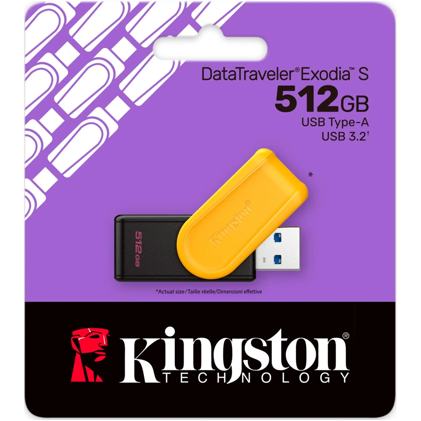 Купити Флеш-накопичувач 512GB Kingston DataTraveler Exodia S USB 3.2 Black/Orange (DTXS/512GB) - фото 3