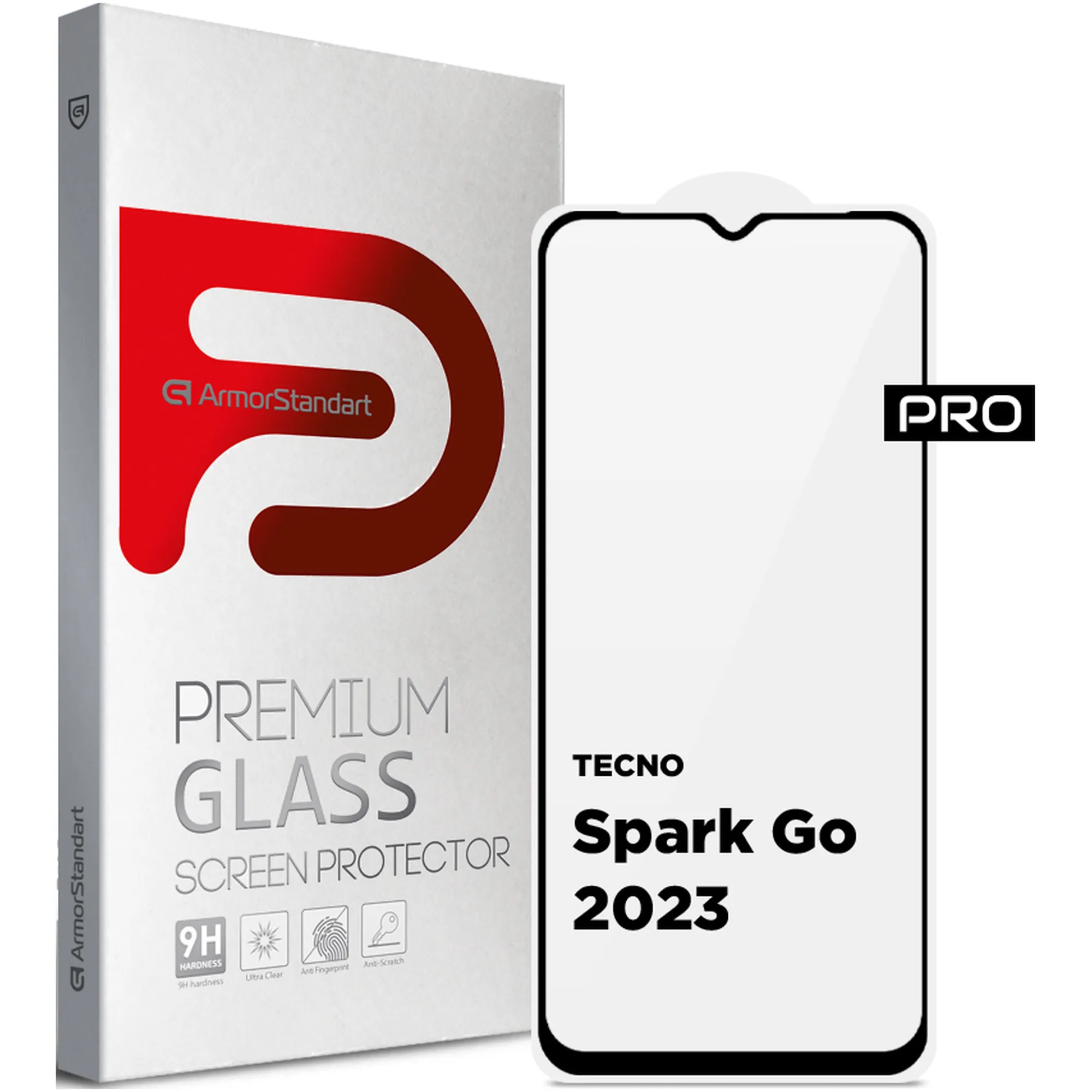 Купити Захисне скло ArmorStandart Pro для TECNO Spark Go 2023 (BF7) Black (ARM67166) - фото 1