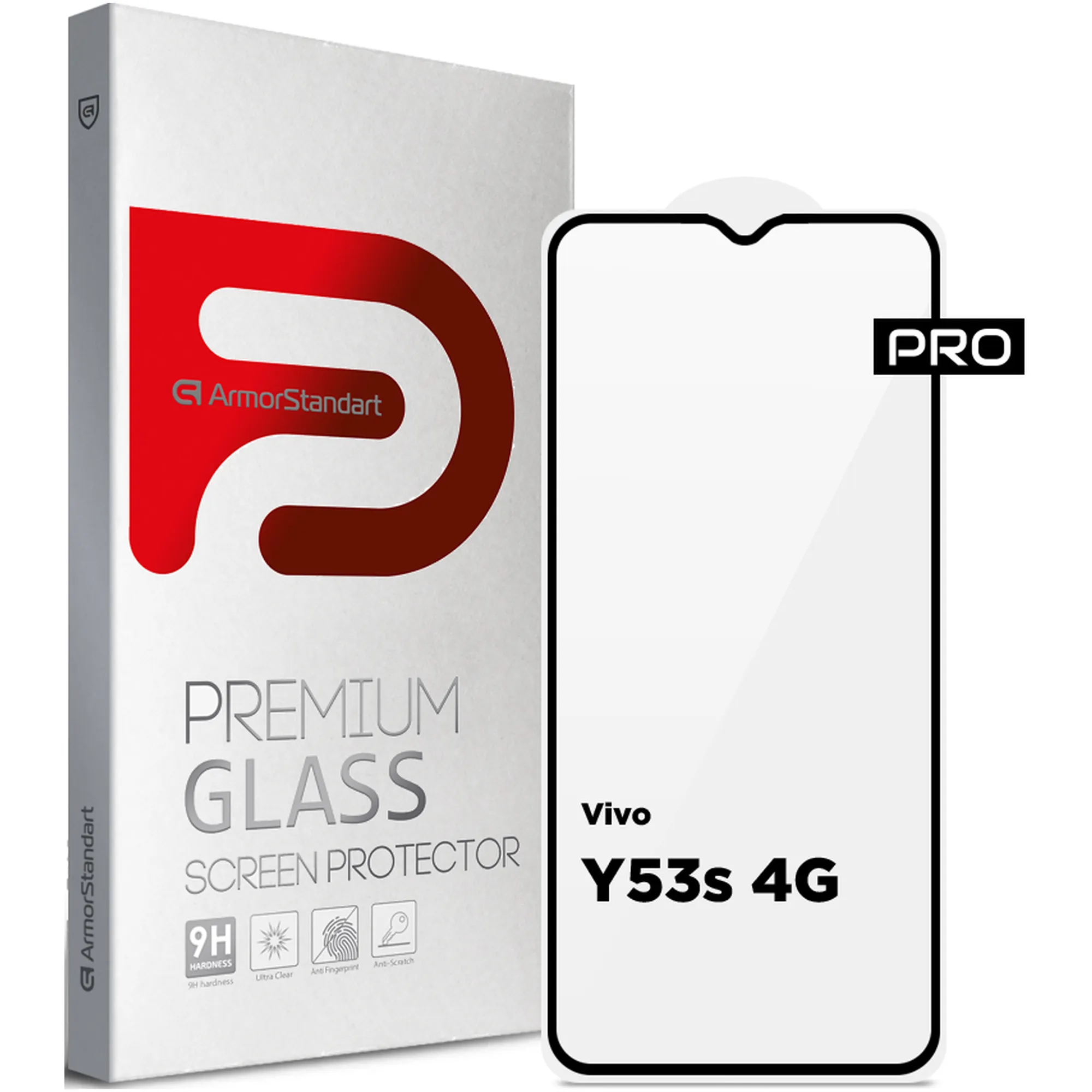 Купити Захисне скло ArmorStandart Pro для Vivo Y53s Black (ARM59820) - фото 1