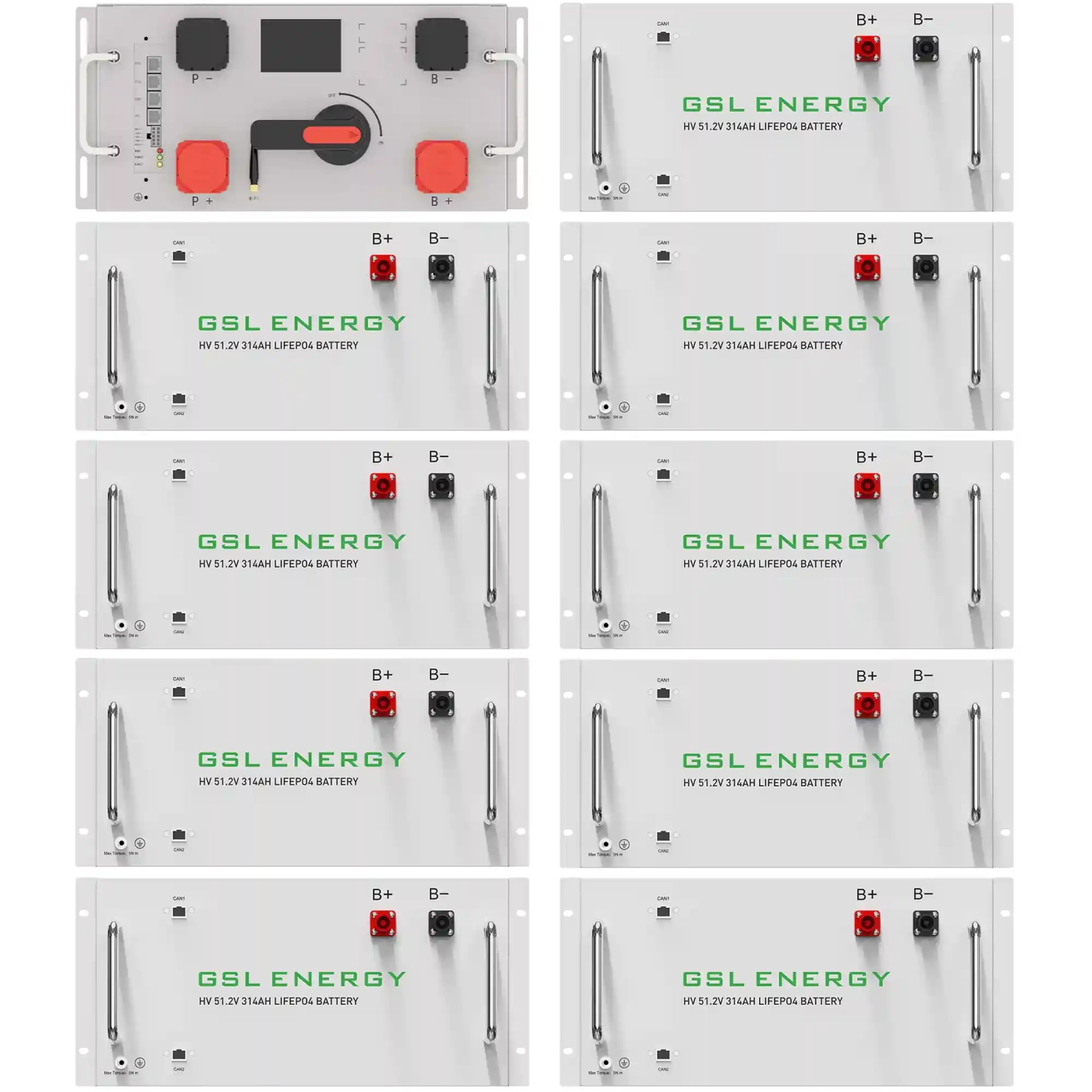 Купить Блок батарей GSL 460V 314AH 144kWh LiFePO4 (GSL-R144K) - фото 1