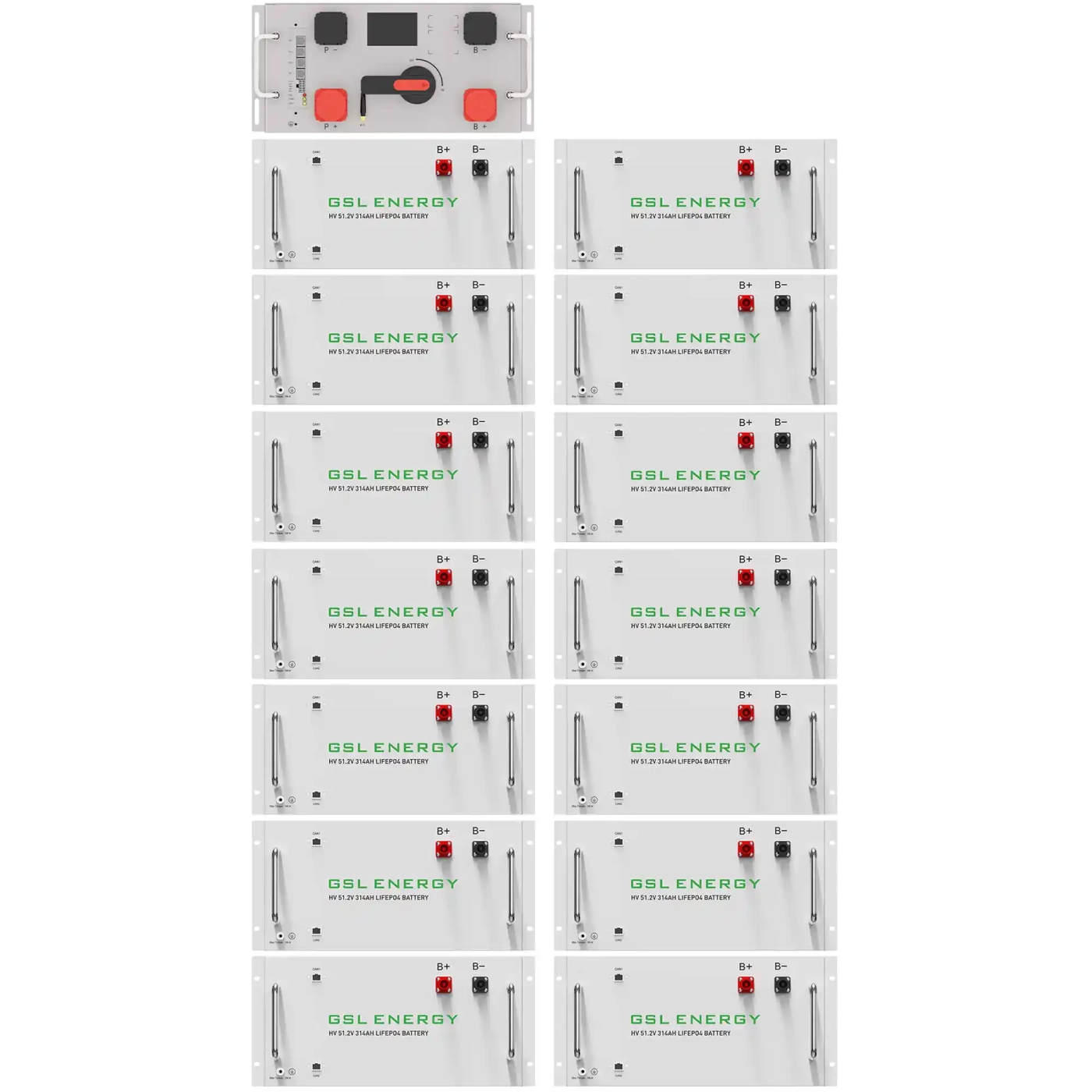 Купить Блок батарей GSL 768V 314AH 240kWh LiFePO4 (GSL-R240K) - фото 1