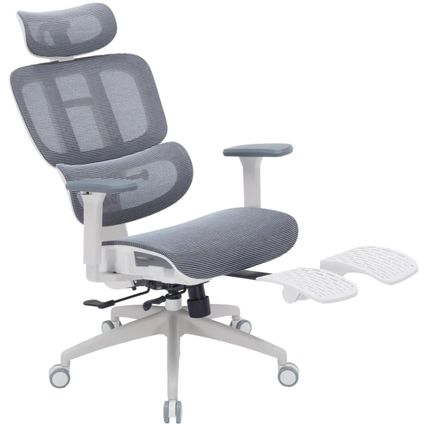 Купить Кресло офисное OfficePro Skyline Footrest OC750-W-DG-DG White/Dark Gray - фото 3