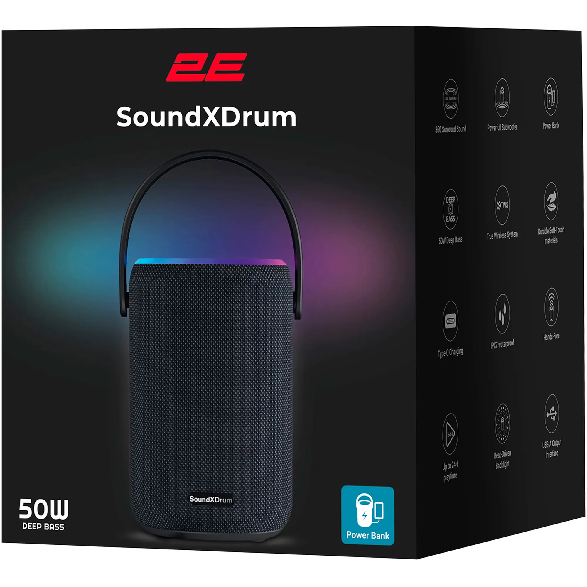 Купить Акустическая система 2E SoundXDrum TWS Black (2E-BSSXDWBK) - фото 7