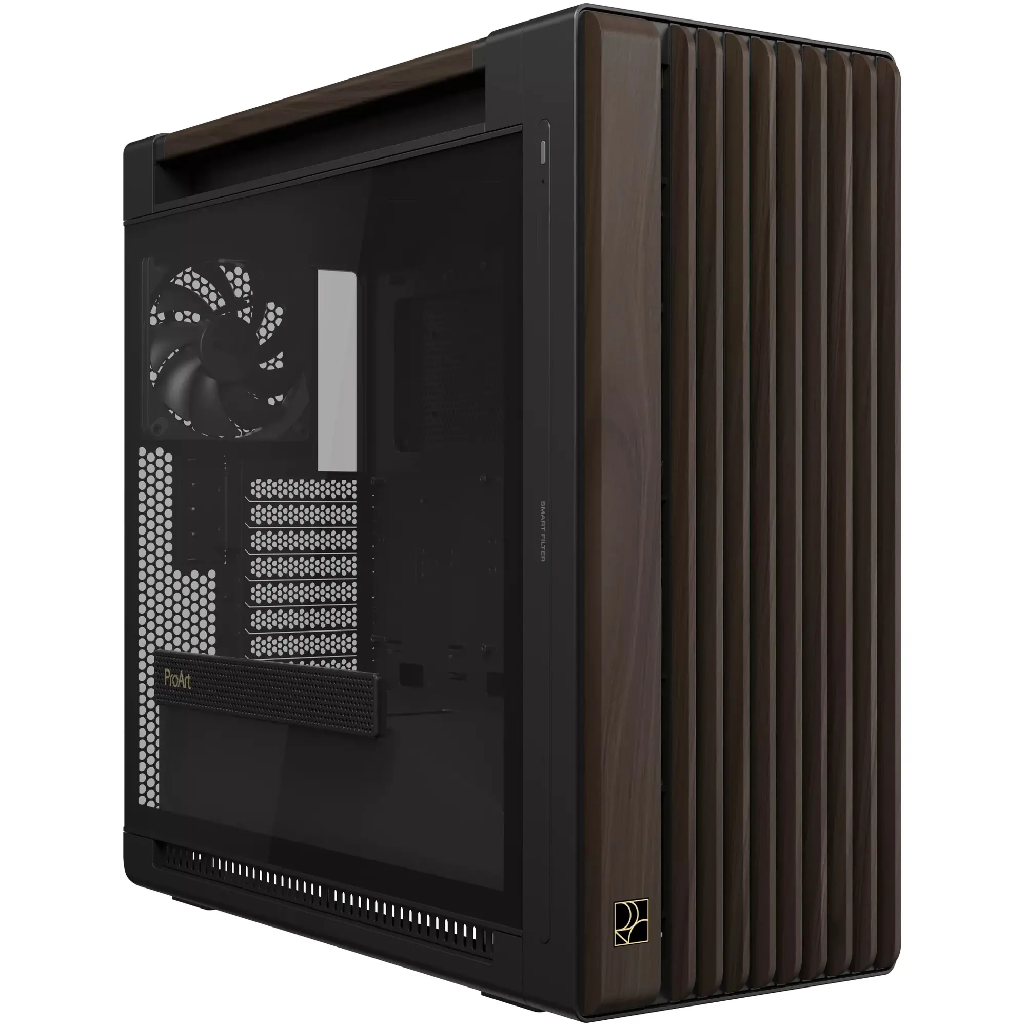 Купить Корпус ASUS ProArt PA602 Wood Edition - Tempered Glass Panel Modern Black (90DC00J0-B09030) - фото 1