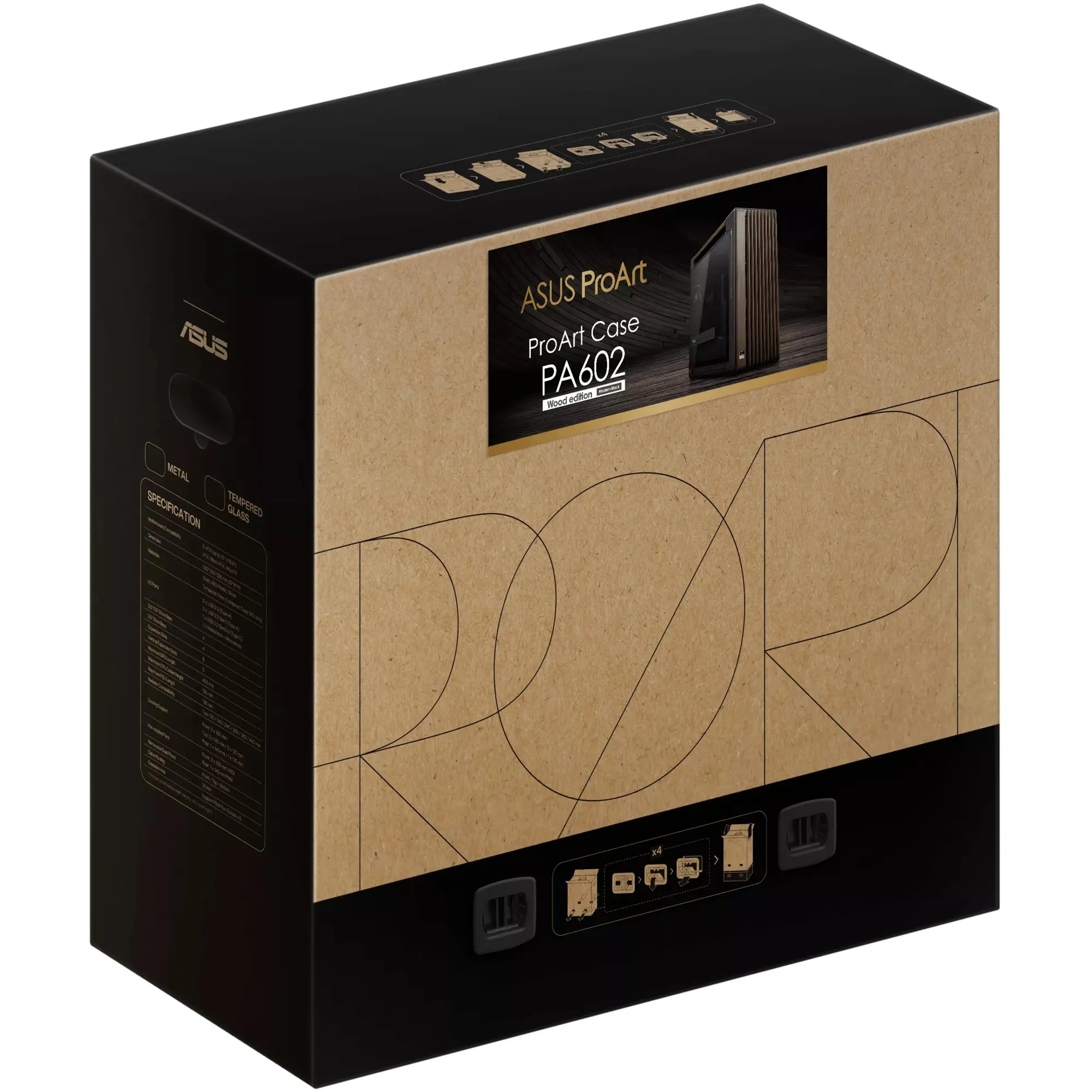 Купить Корпус ASUS ProArt PA602 Wood Edition - Tempered Glass Panel Modern Black (90DC00J0-B09030) - фото 18